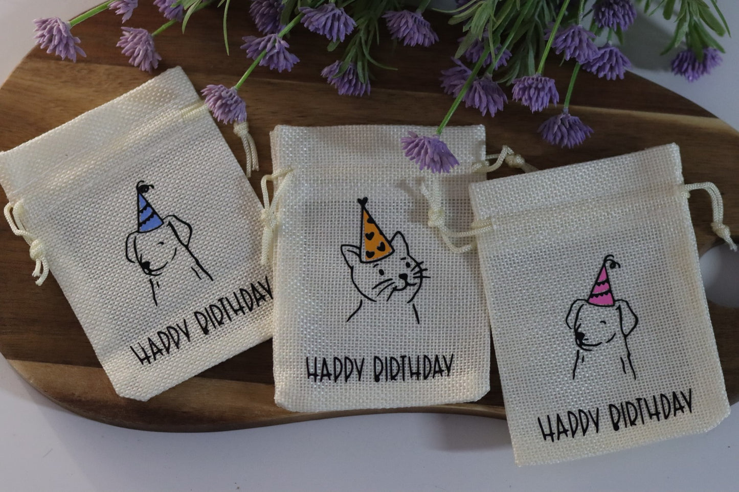 Witzige Geschenktüte | Hund oder Katze | 9 × 11,5 cm