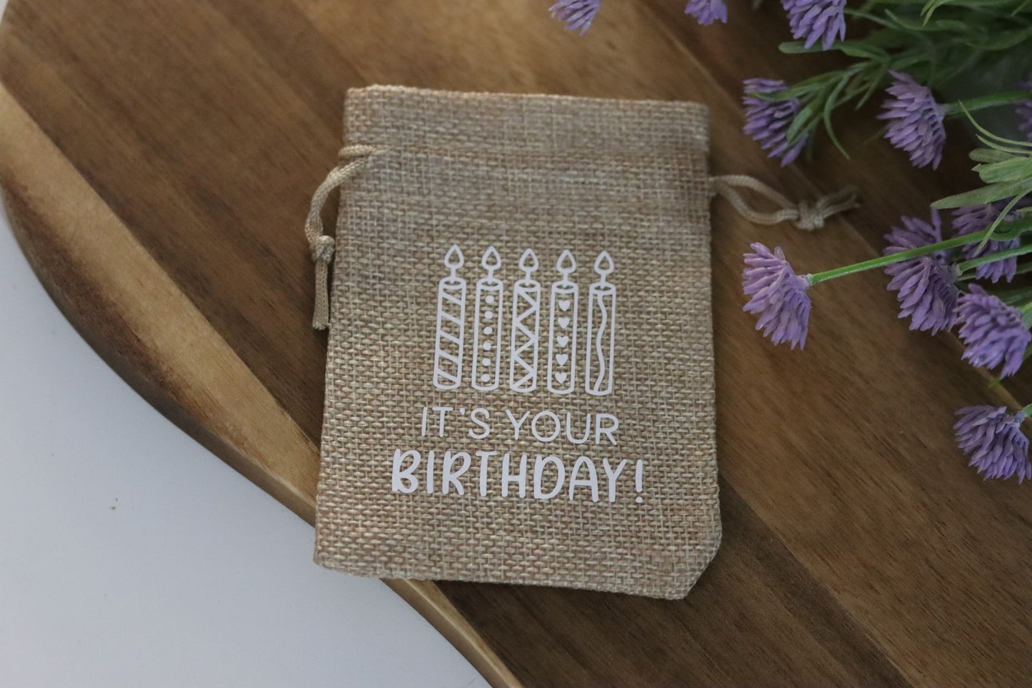 Geschenktüte „It’s your birthday“ | Kerzenmotiv | 9 × 11,5 cm