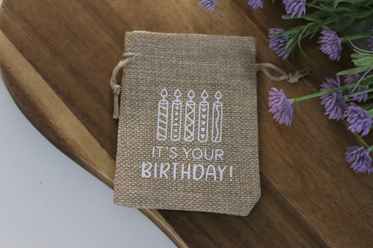 Geschenktüte „It’s your birthday“ | Kerzenmotiv | 9 × 11,5 cm