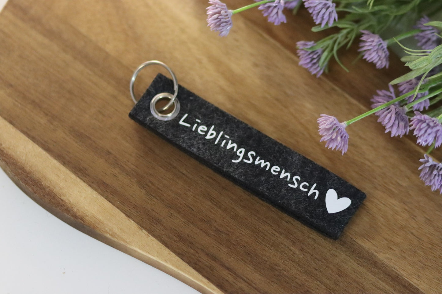 Filz-Schlüsselanhänger „Lieblingsmensch“ | liebevolle Geschenkidee