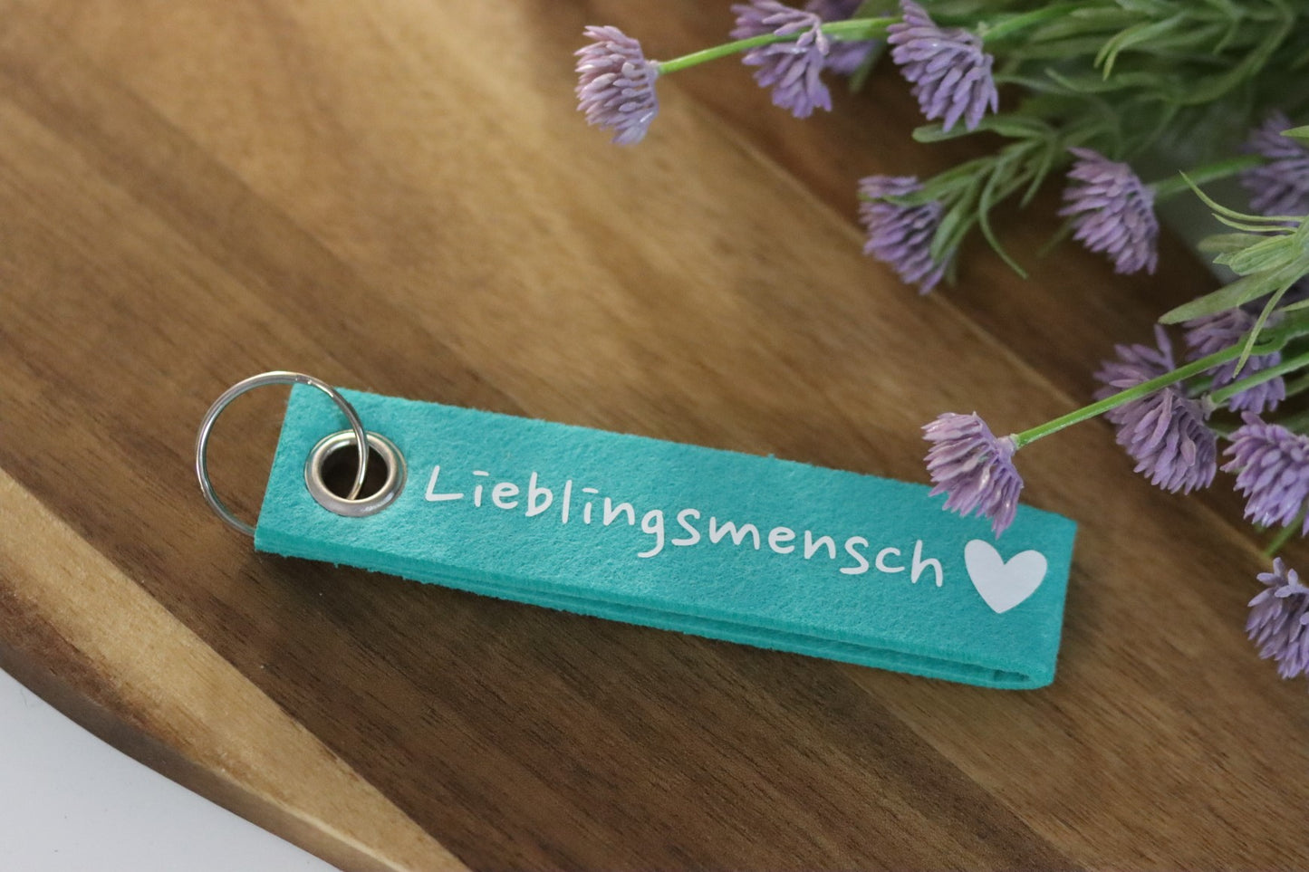 Filz-Schlüsselanhänger „Lieblingsmensch“ | liebevolle Geschenkidee