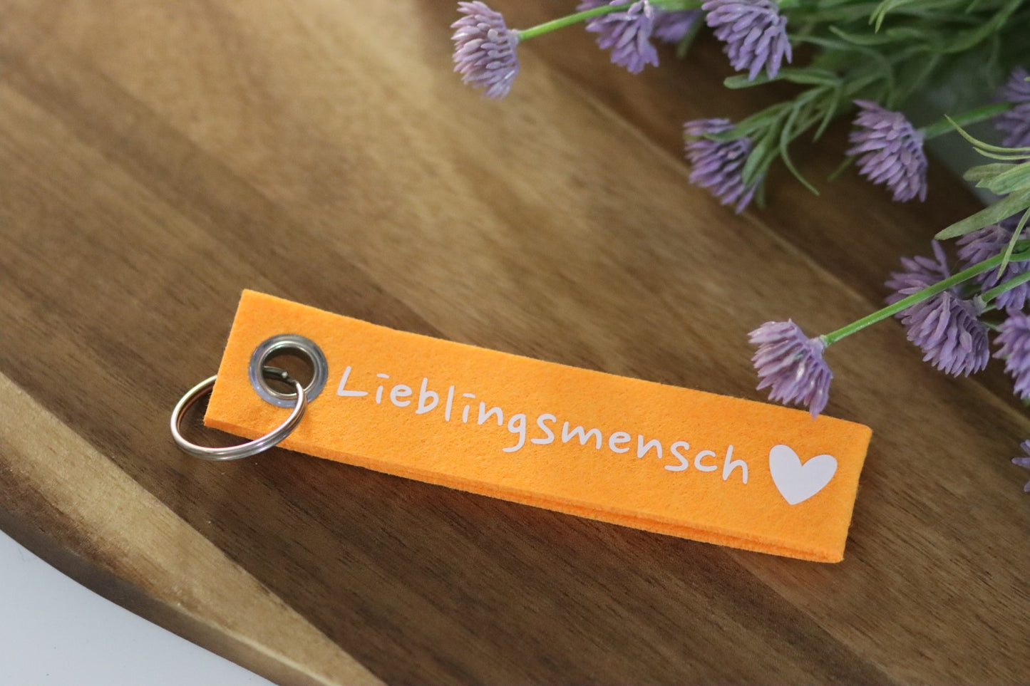 Filz-Schlüsselanhänger „Lieblingsmensch“ | liebevolle Geschenkidee