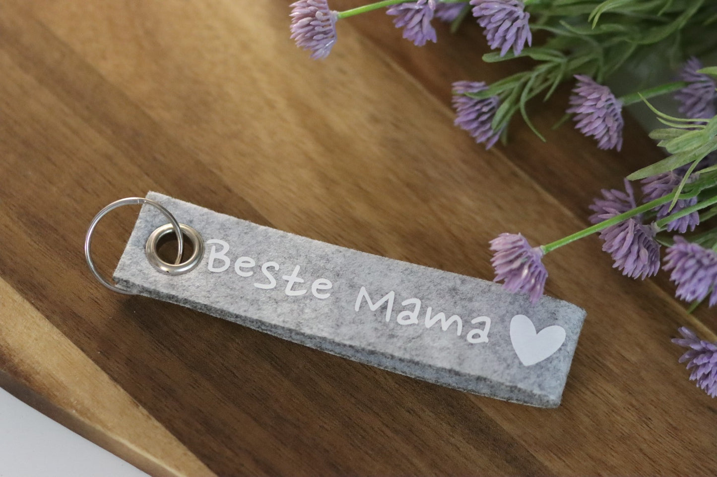Filz-Schlüsselanhänger „Beste Mama“ | liebevolle Geschenkidee